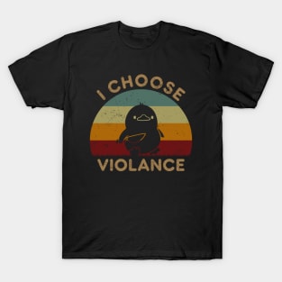 I Choose Violence Retro Sunset T-Shirt